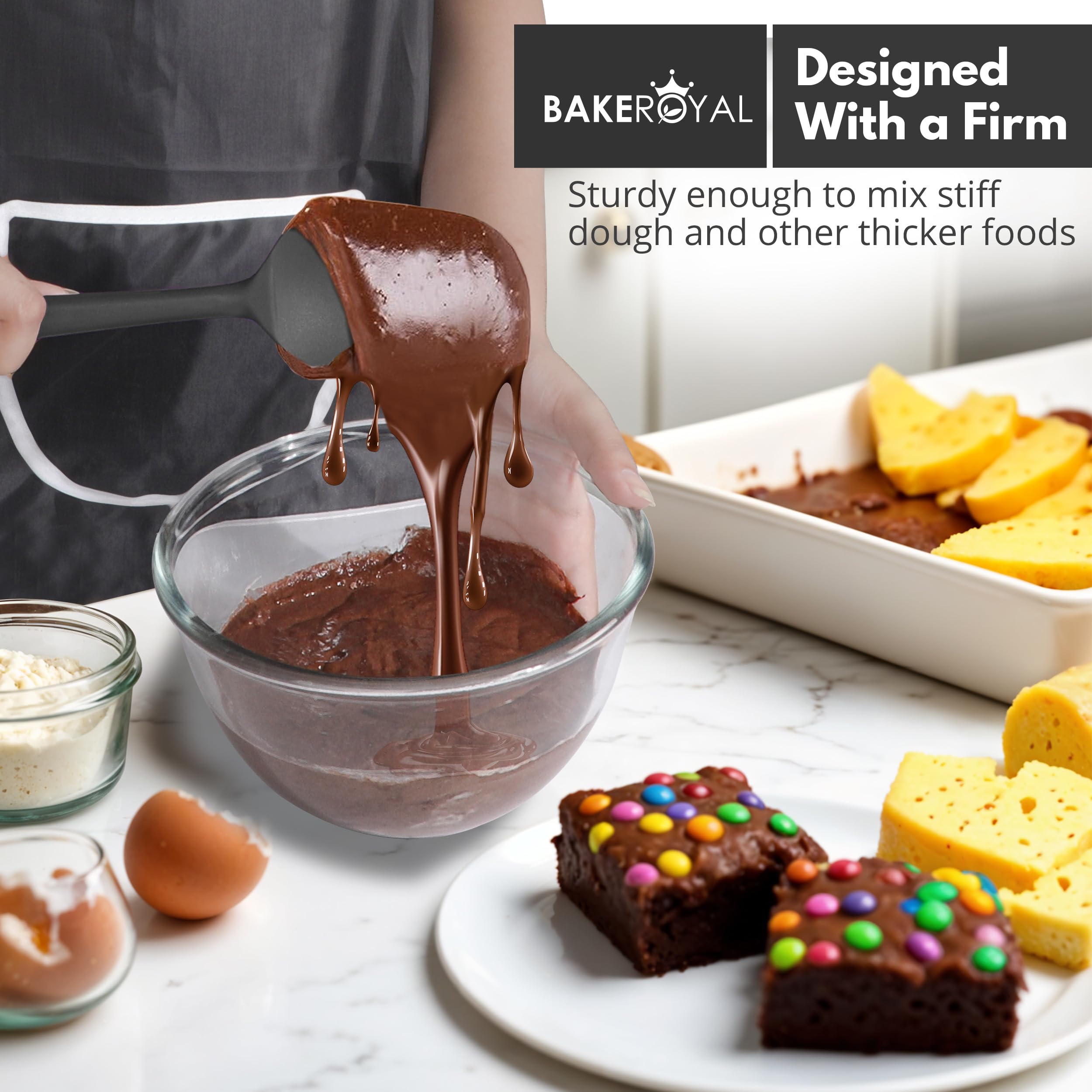 BakeRoyal mango ergonómico con agarre cómodo para tareas pesadas