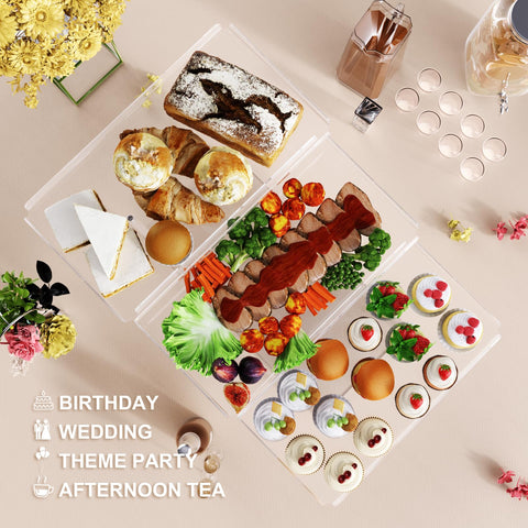 Bakzon capacidad 54 cupcakes acrilico, display llamativo para buffets.