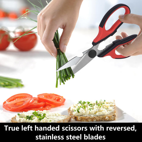 Tijeras Balaipor con corte preciso para zurdos en la cocina.