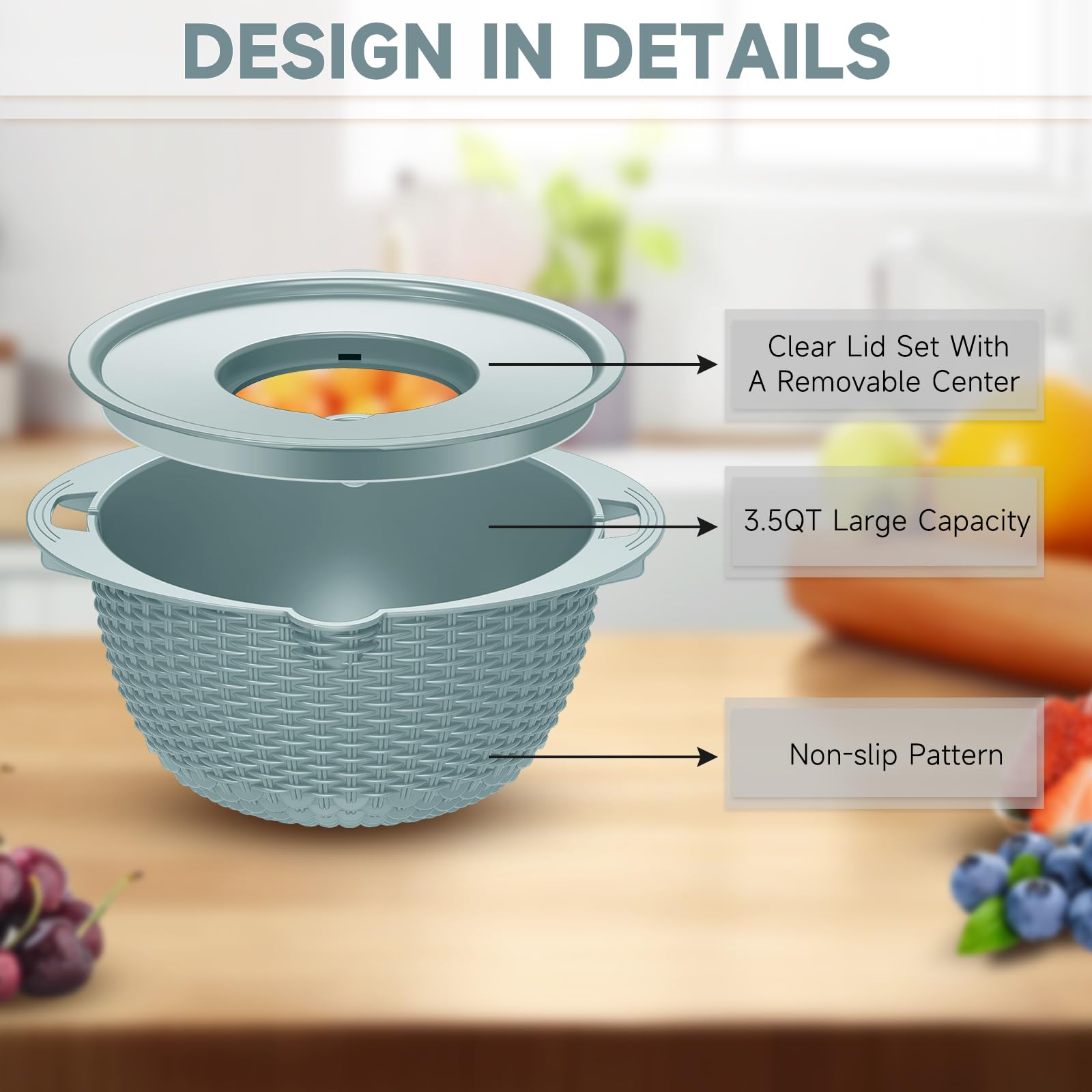 Balavina perforaciones para escurrir rápido: drenaje eficiente para pasta y verduras