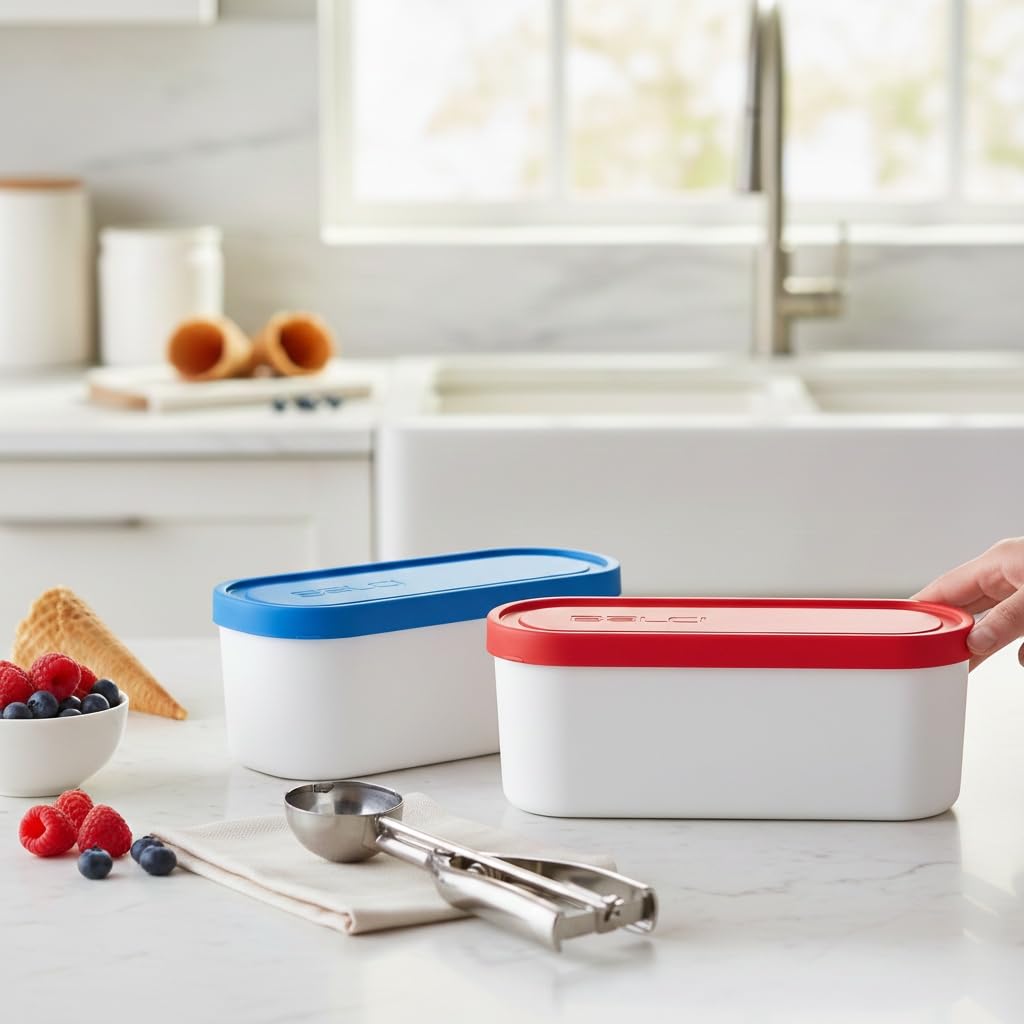 Conjunto BALCI para conservar helados caseros de forma limpia y organizada.