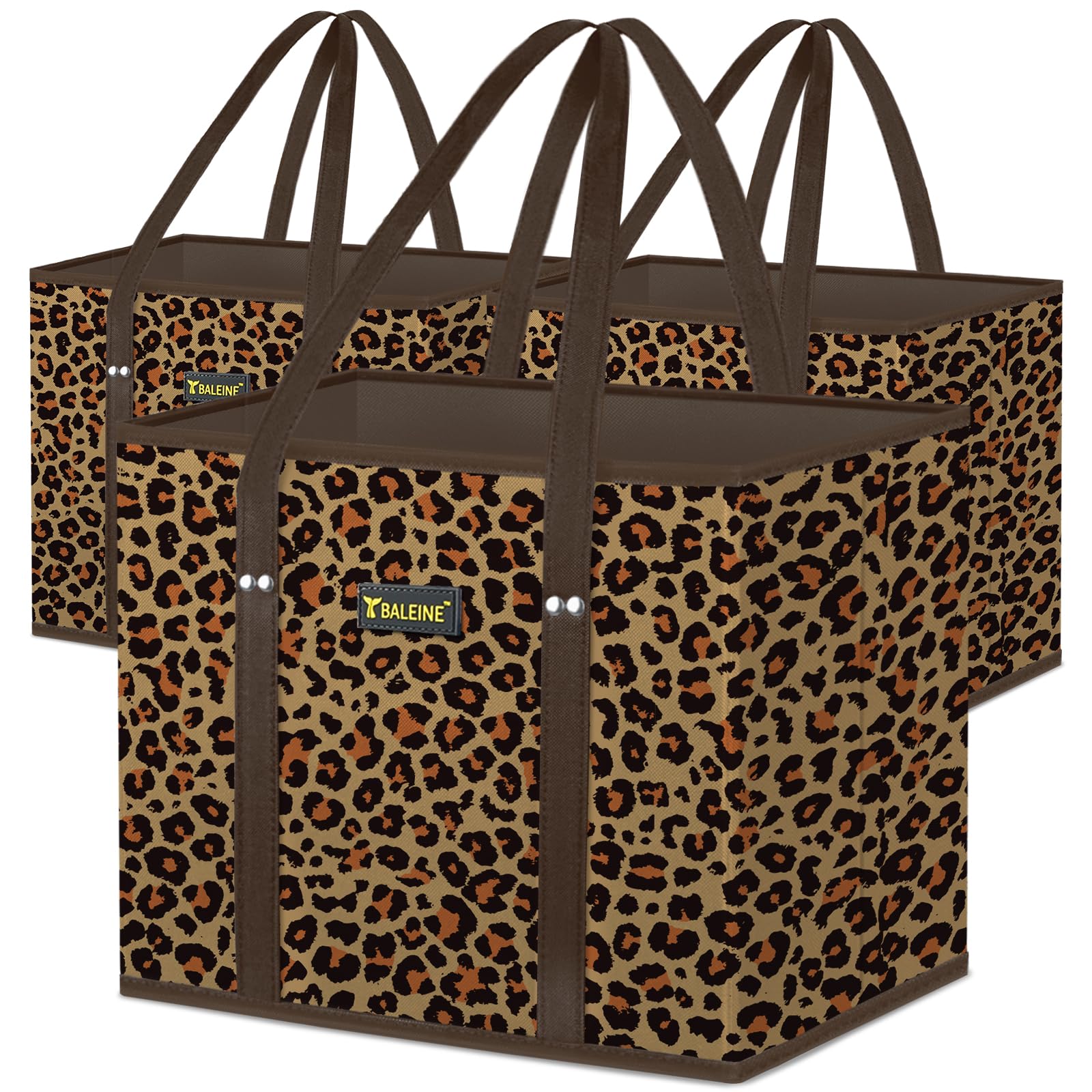 Baleine bolsa de compra Leopardo, amplia capacidad para tus compras diarias.