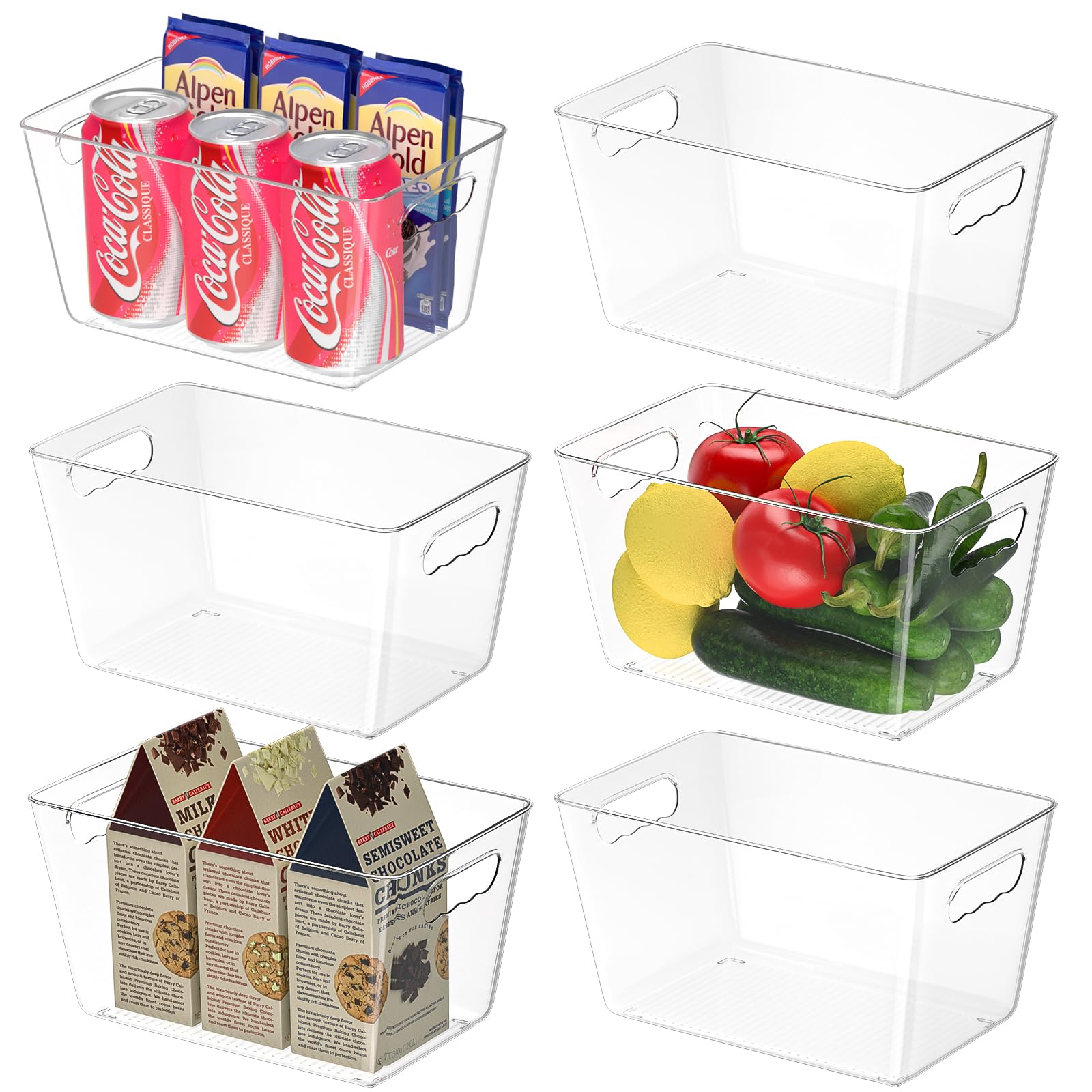 BALEINE cajas plásticas transparentes para visibilidad clara y organización en la cocina.