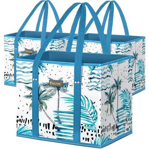 BALEINE 3Pk bolsas con base reforzada y asas largas para carga cómoda