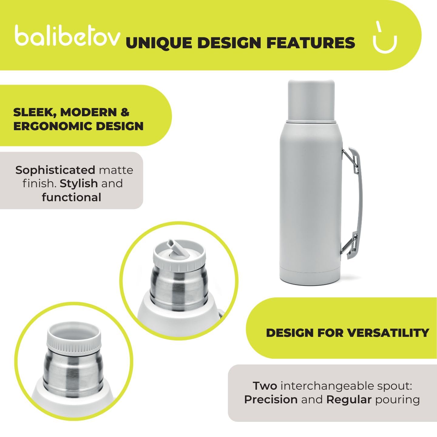 BALIBETOV bombillas de acero inoxidable incluidas para sorbos suaves