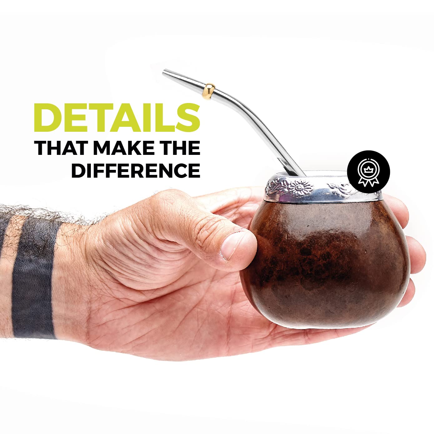 BALIBETOV diseno-artesanal-copa-mate: pieza única con detalle tallado.