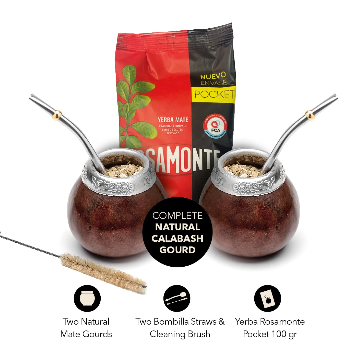 BALIBETOV bombillas y calabaza para disfrutar un mate tradicional y auténtico