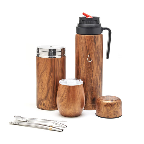Balibetov recipiente de mate moderno con tapa integrada para uso diario sin derrames