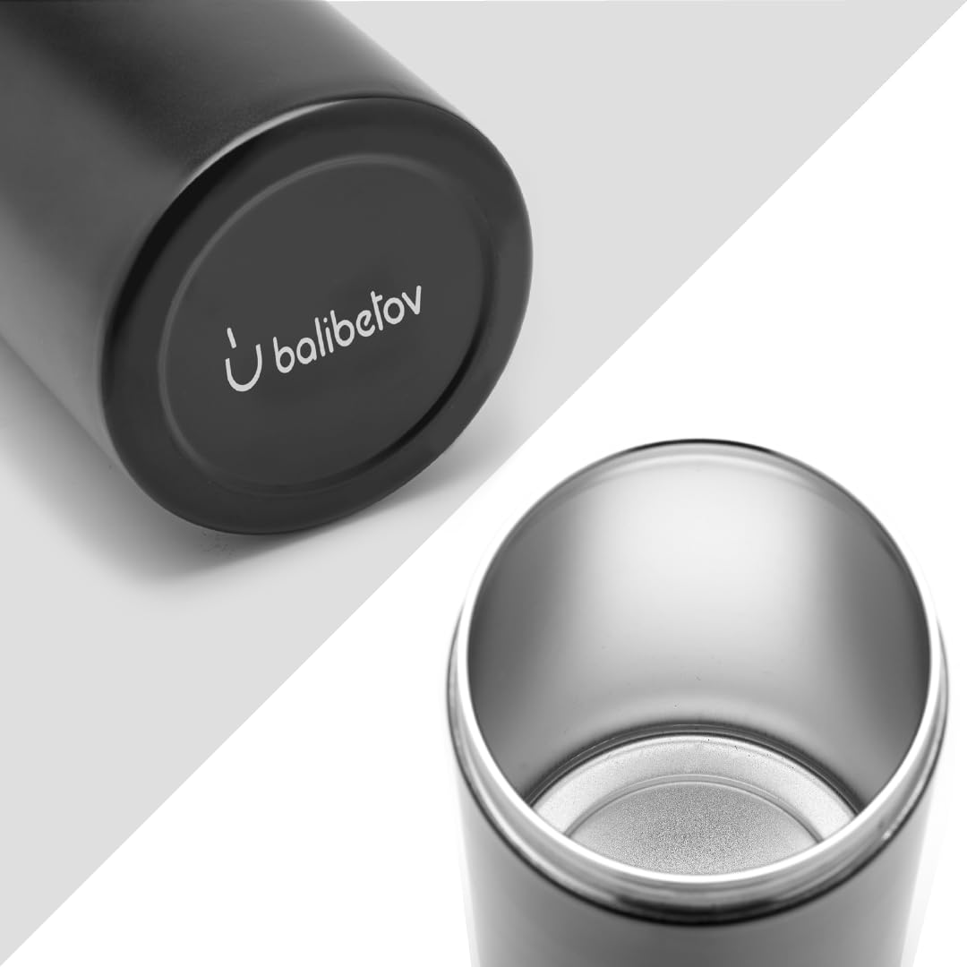 BALIBETOV Contenedor de acero inoxidable con pico-vertedor para yerba, uso práctico en la cocina