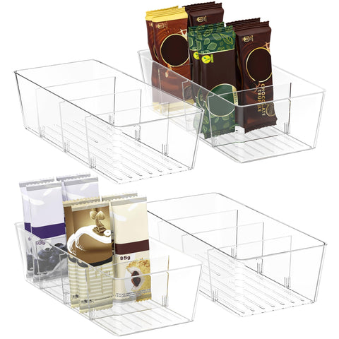 BALEINE cajas transparentes para almacenamiento en cocina, visión clara de contenidos
