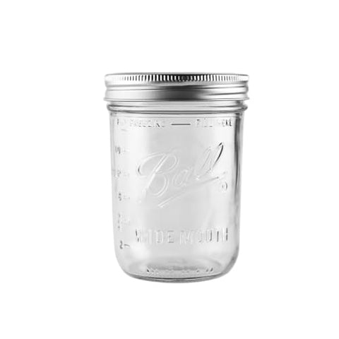 Ball frasco Mason 16 oz para fermentación, listo para uso doméstico.
