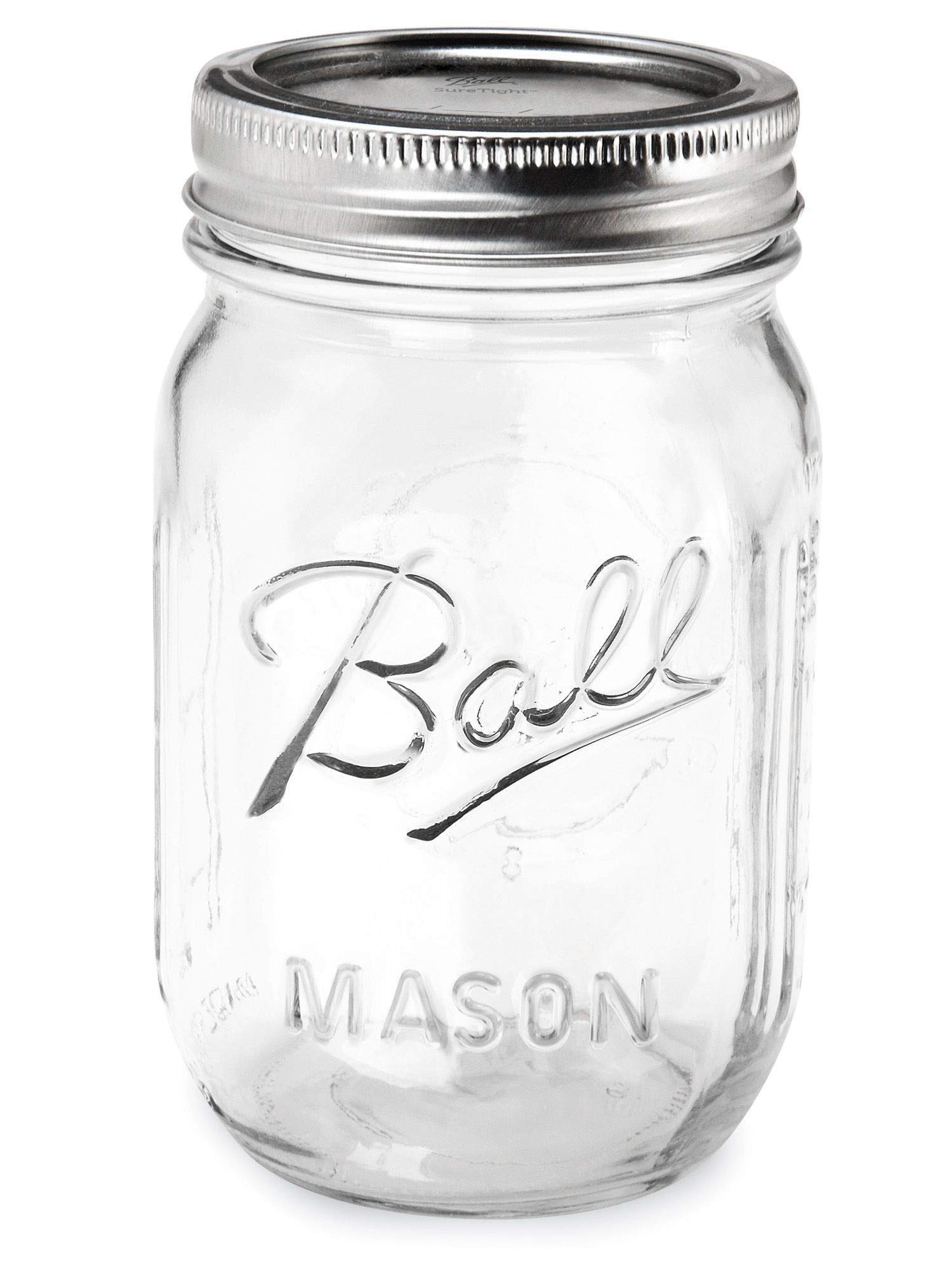 Tarro Ball Mason boca regular 16 onzas ideal para envasar frutas en rodajas