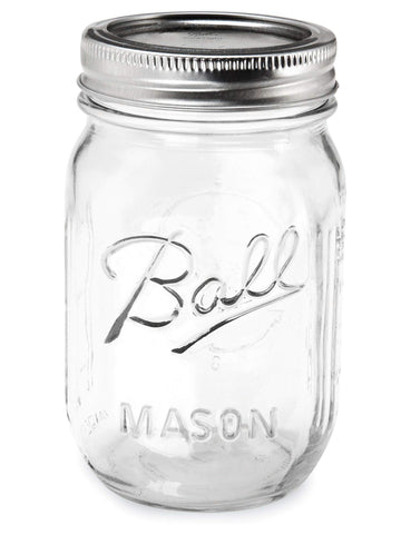 Tarro Ball Mason boca regular 16 onzas ideal para envasar frutas en rodajas