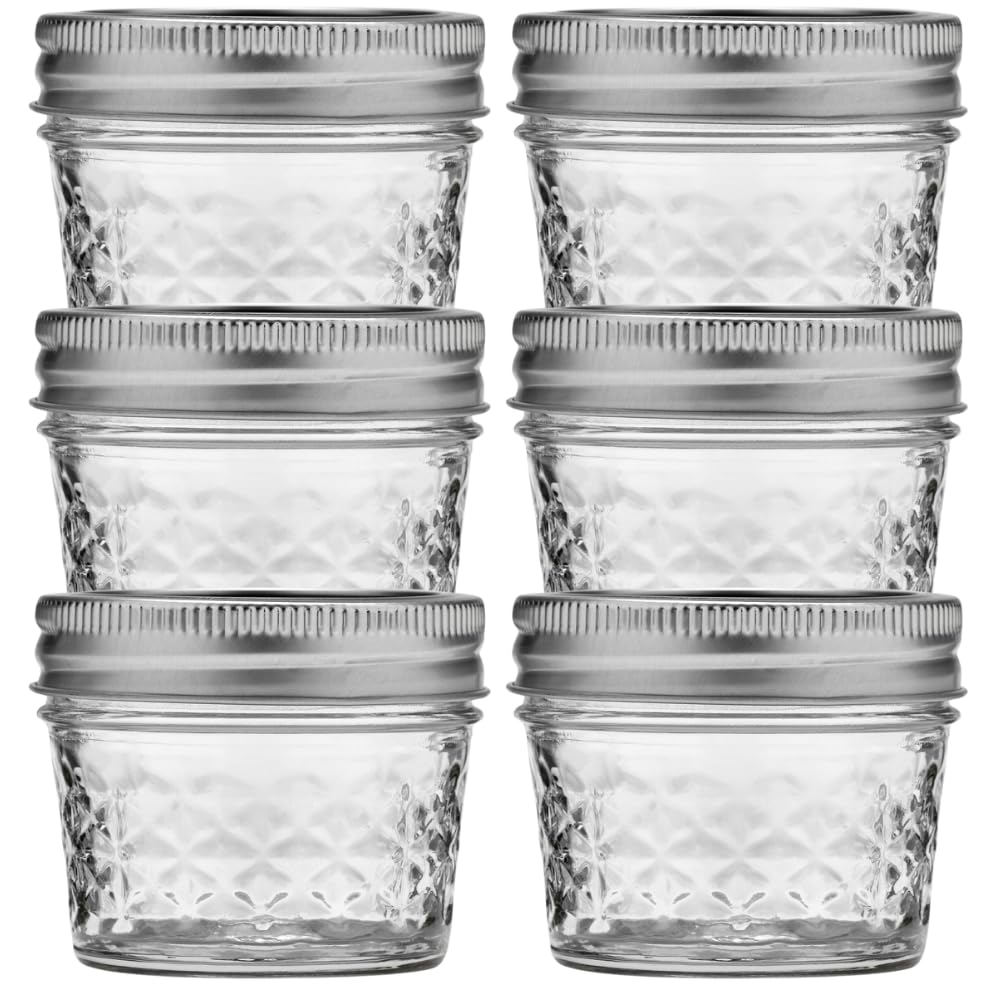 Ball frascos boca ancha cristal diseno acolchado 4oz, ideal para conservar mermeladas