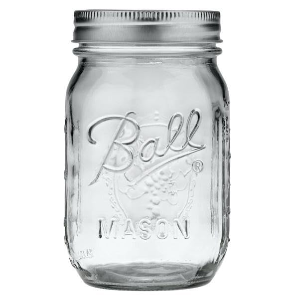 Frascos Ball de vidrio claro para envasar 16 oz
