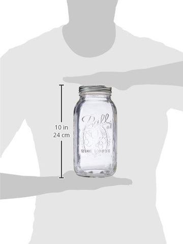 Ball 64oz con graduaciones en el cristal para medir con precisión.