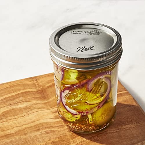 Ball frascos de boca ancha listos para envasar frutas y bebidas caseras