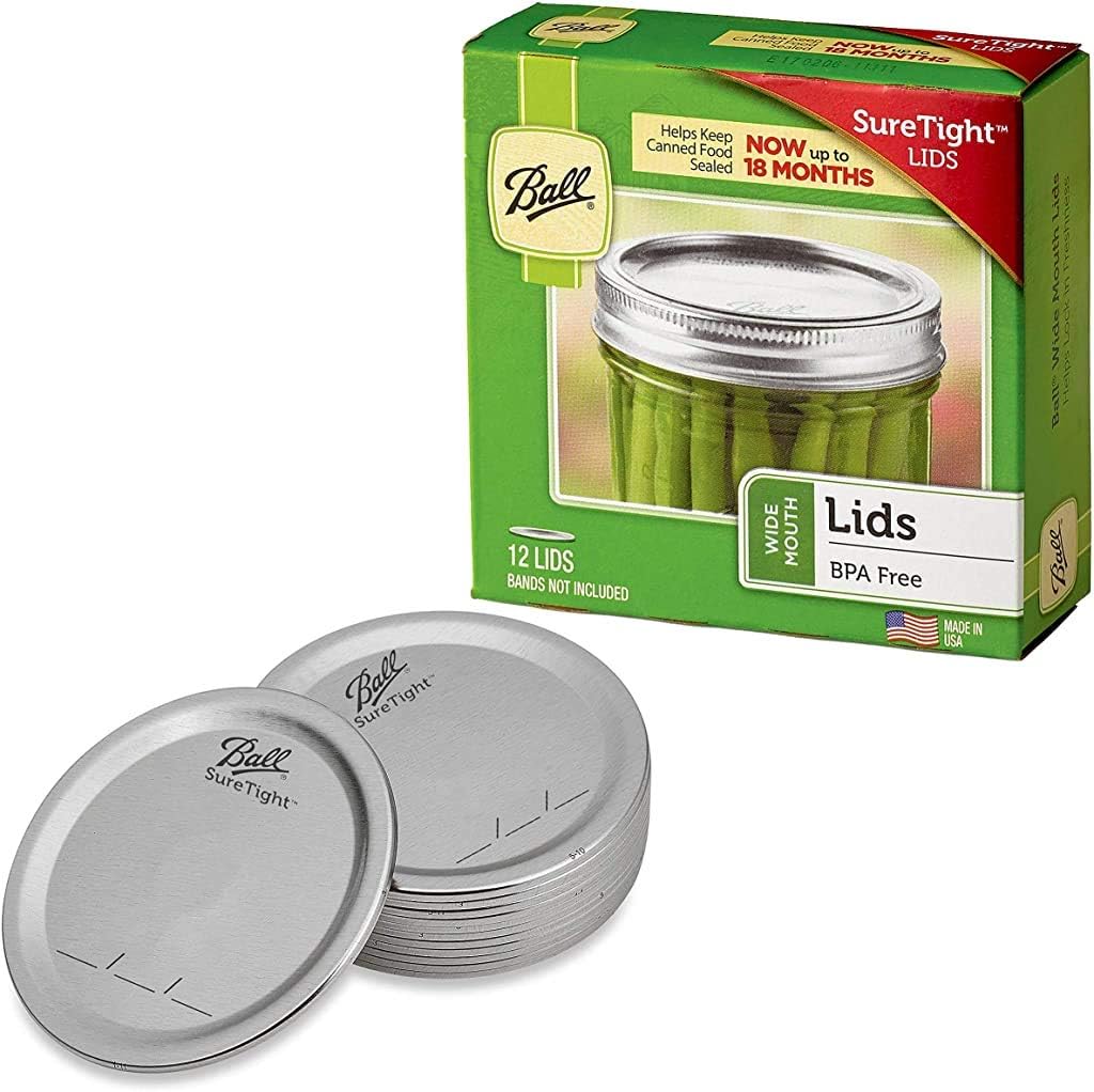 Tapa Ball Mason libre de BPA para alimentos en casa.