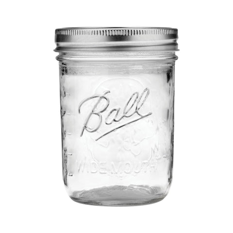 Ball tarros Mason boca ancha 16 oz para canning con tapas y bandas incluidas