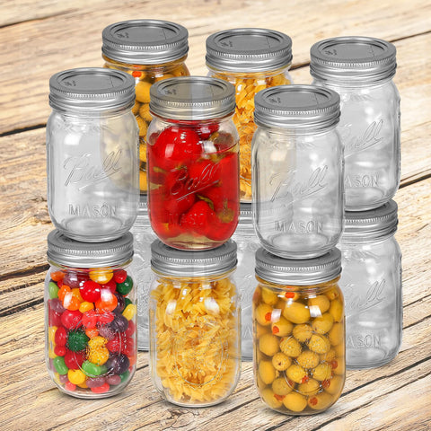 Tarro Ball Mason para fermentación con boca regular fácil manejo.