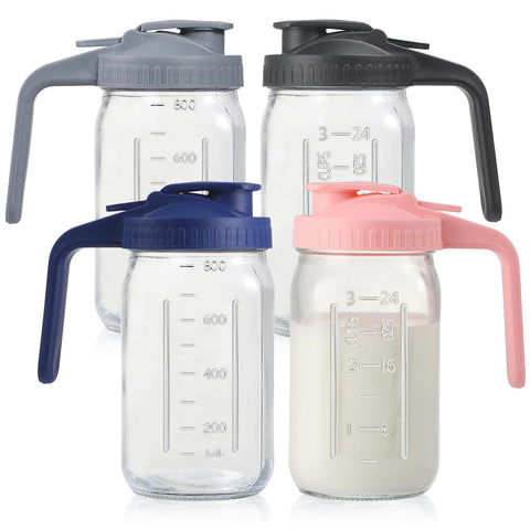 Balter-D Jarra vidrio 32 onzas con tapa, vertido suave y controlado para cocina