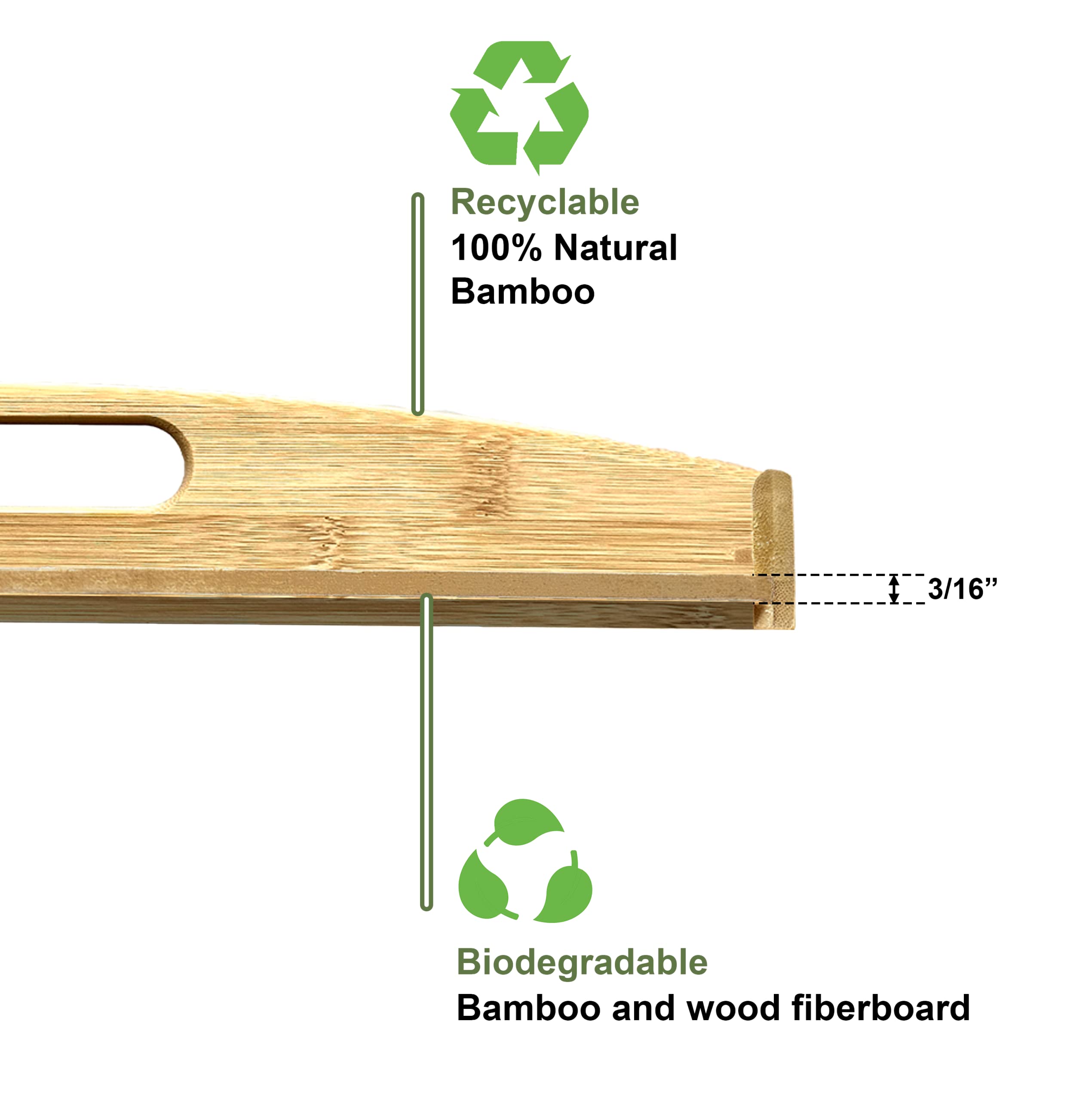 Bam & Boo bandeja duradera con bordes reforzados para seguridad