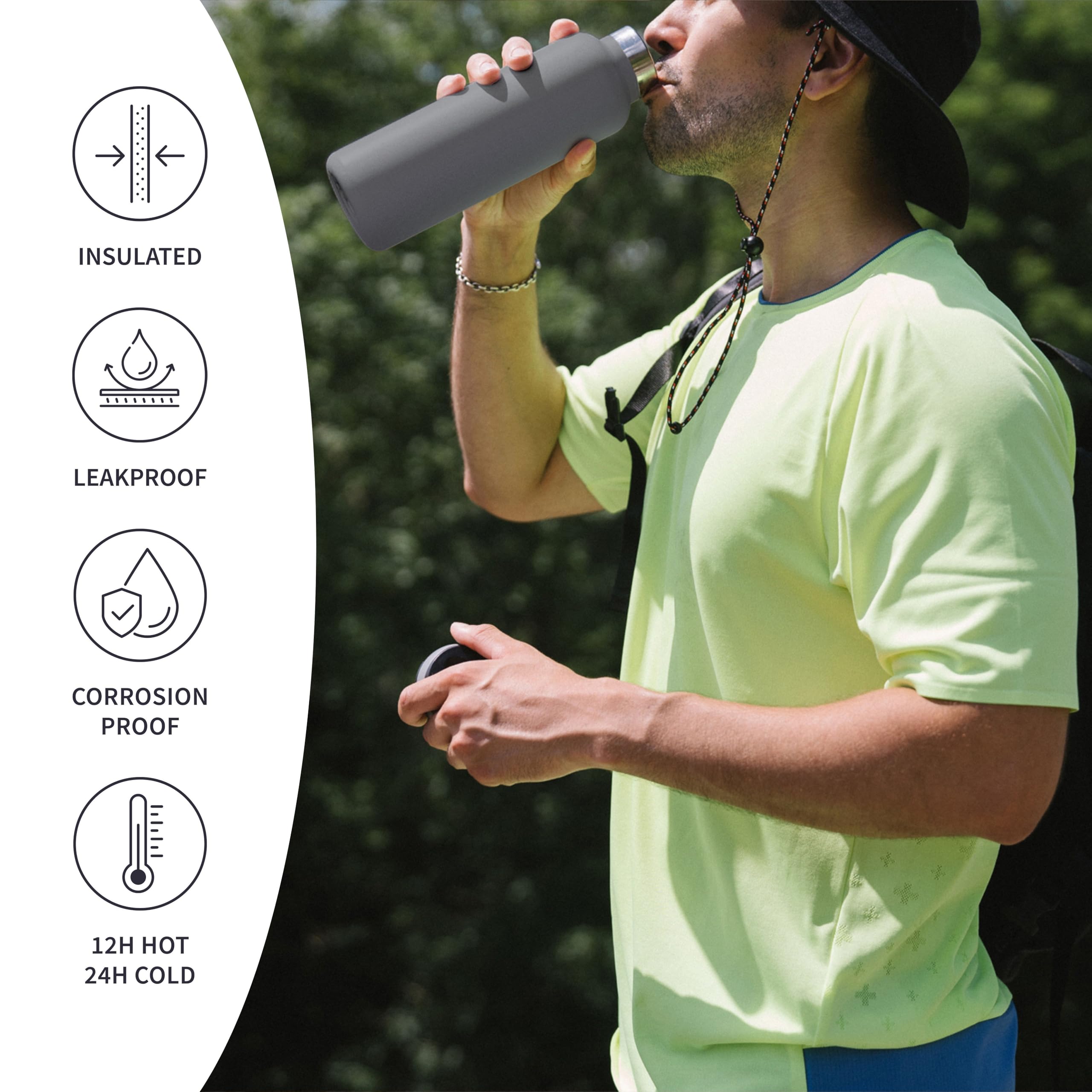 Bambaw boca grande para hielo e infusor, facilita rellenar y disfrutar.