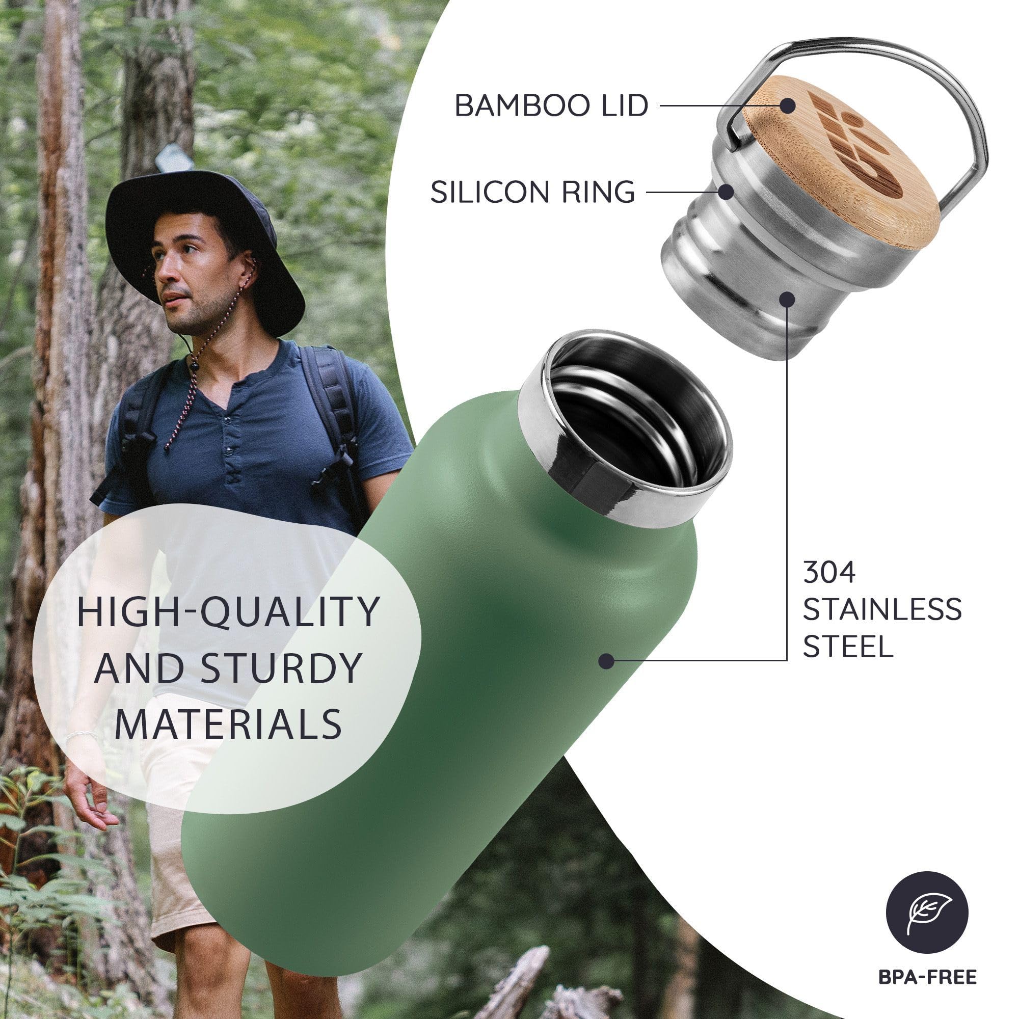Bambaw boquilla amplia para hielo e infusor, fácil rellenar