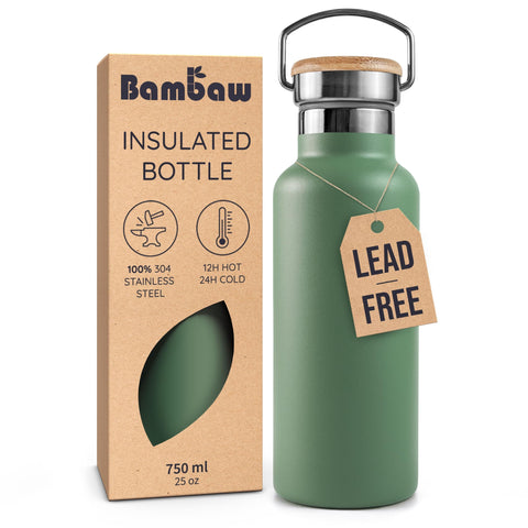 Bambaw 710 ml con apertura amplia para hielo e infusiones.