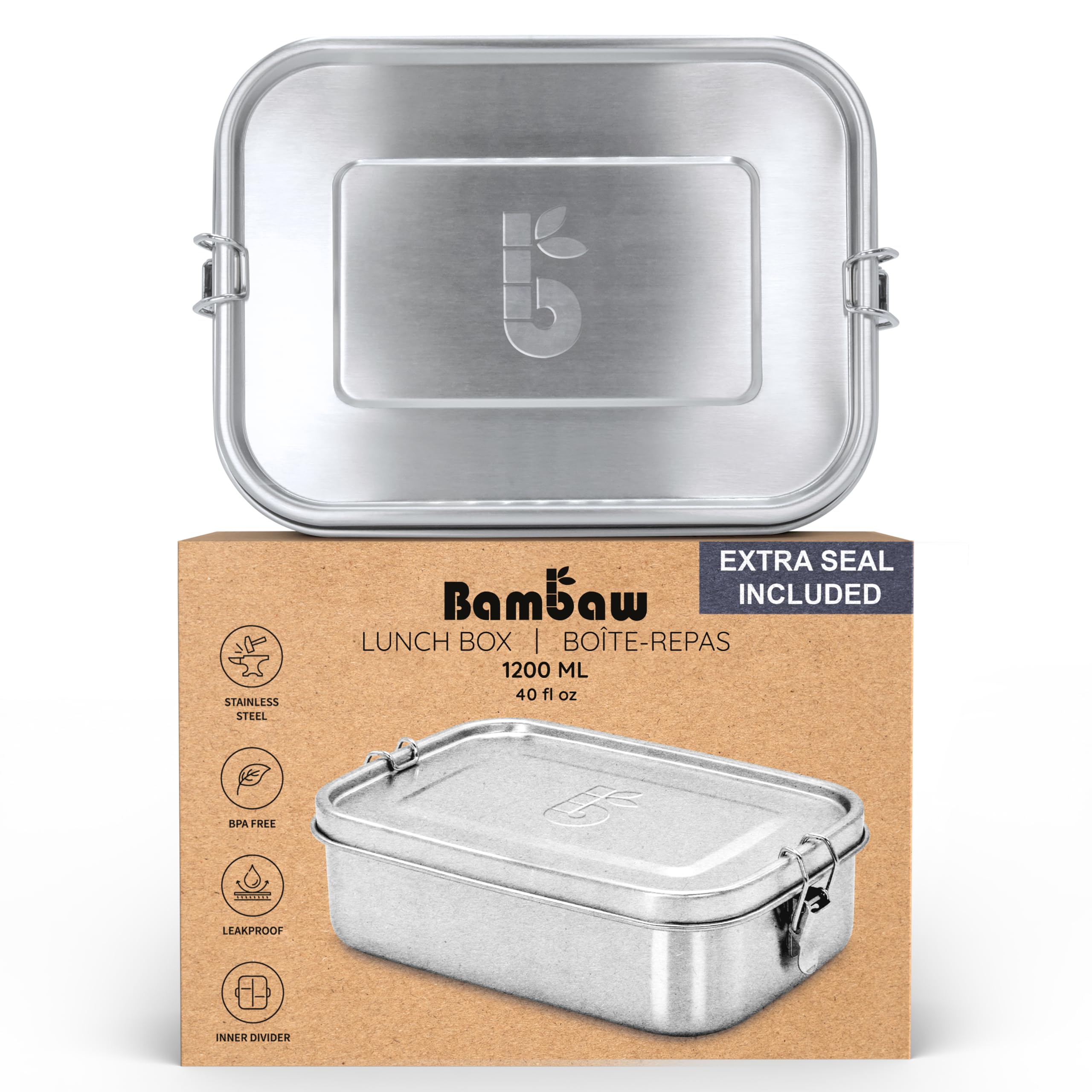 Bambaw lonchera con divisor ajustable para porciones personalizadas y frescura durante el día.