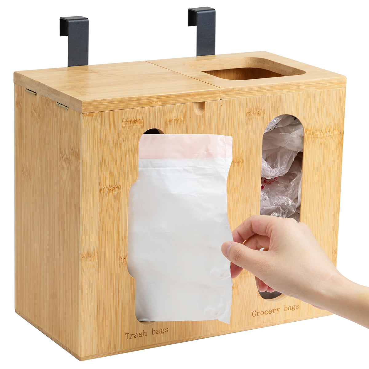 Bambition dispensador-basura y bolsas-de-compra: acceso rápido en la cocina.