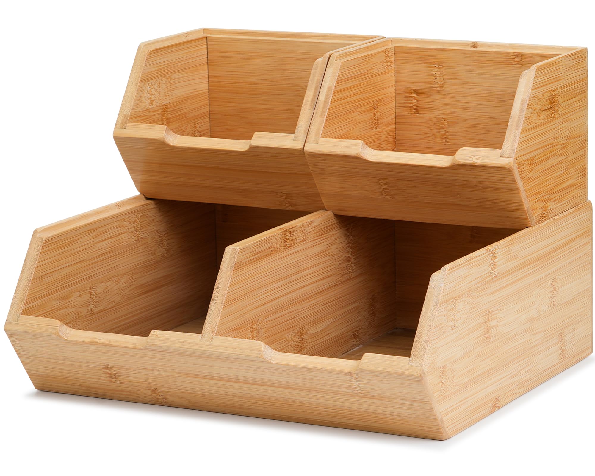 Bambition organizador de despensa en bambú para verduras y frutas.