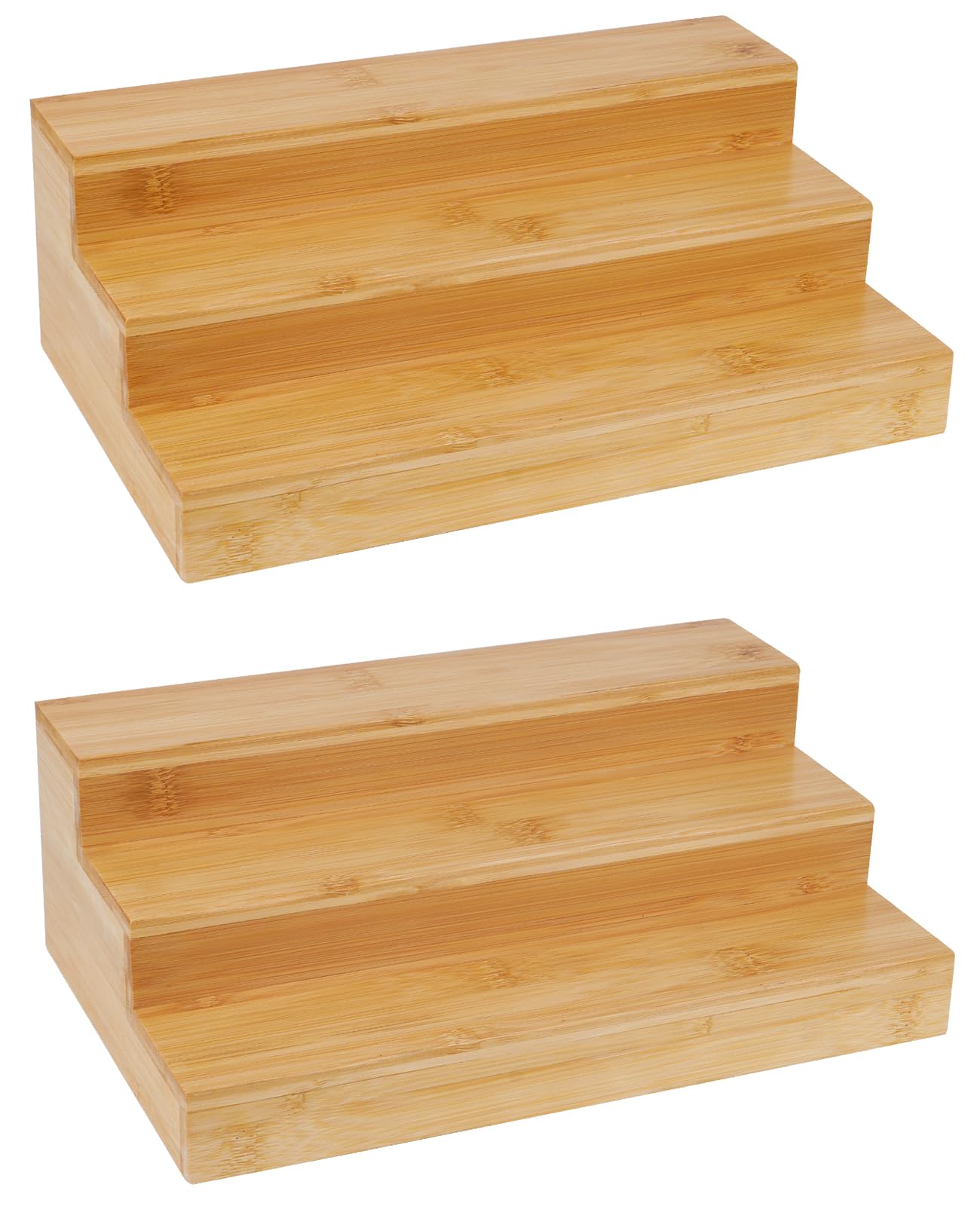 Bambition organizador-especias de bambú, estante de 3 niveles para despensa, fácil acceso.