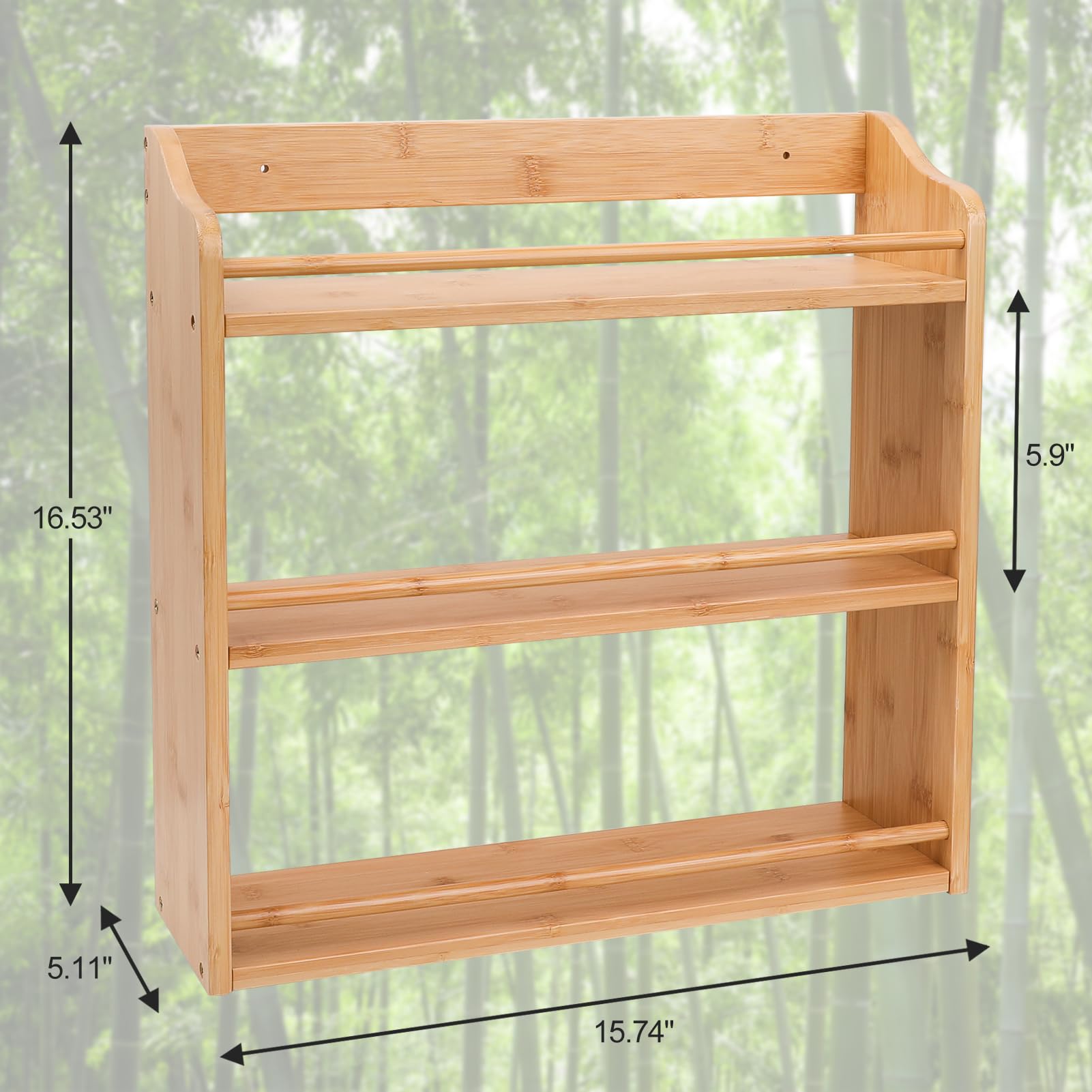 Bambition-organizador-especias-borde-bambu-resistente-ante-humedad, ideal en cocina.