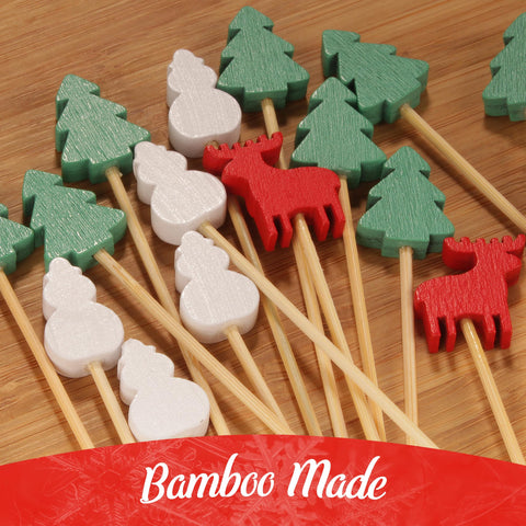 Pincho BambooMN muñeco de nieve, ideal para degustaciones temáticas