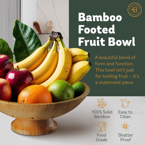Frutero Bambüsi decorativo en encimera realzando la cocina