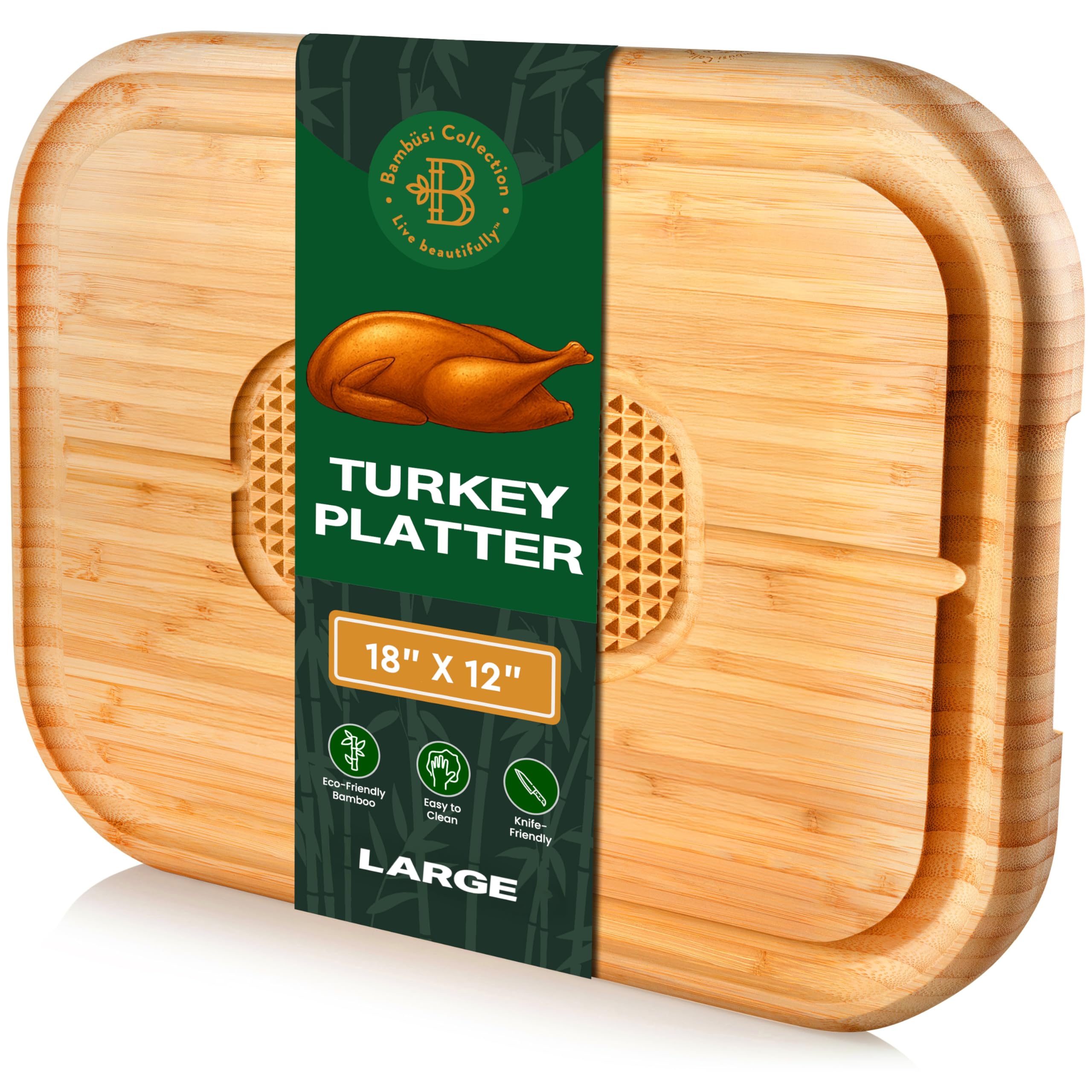 Tabla Bambüsi con agarre antideslizante para mayor estabilidad.