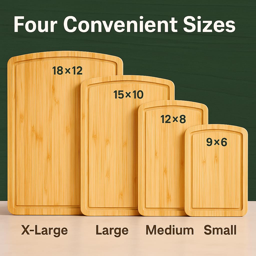 Tabla Bambusi 9x6, tamaño compacto para recetas rápidas.