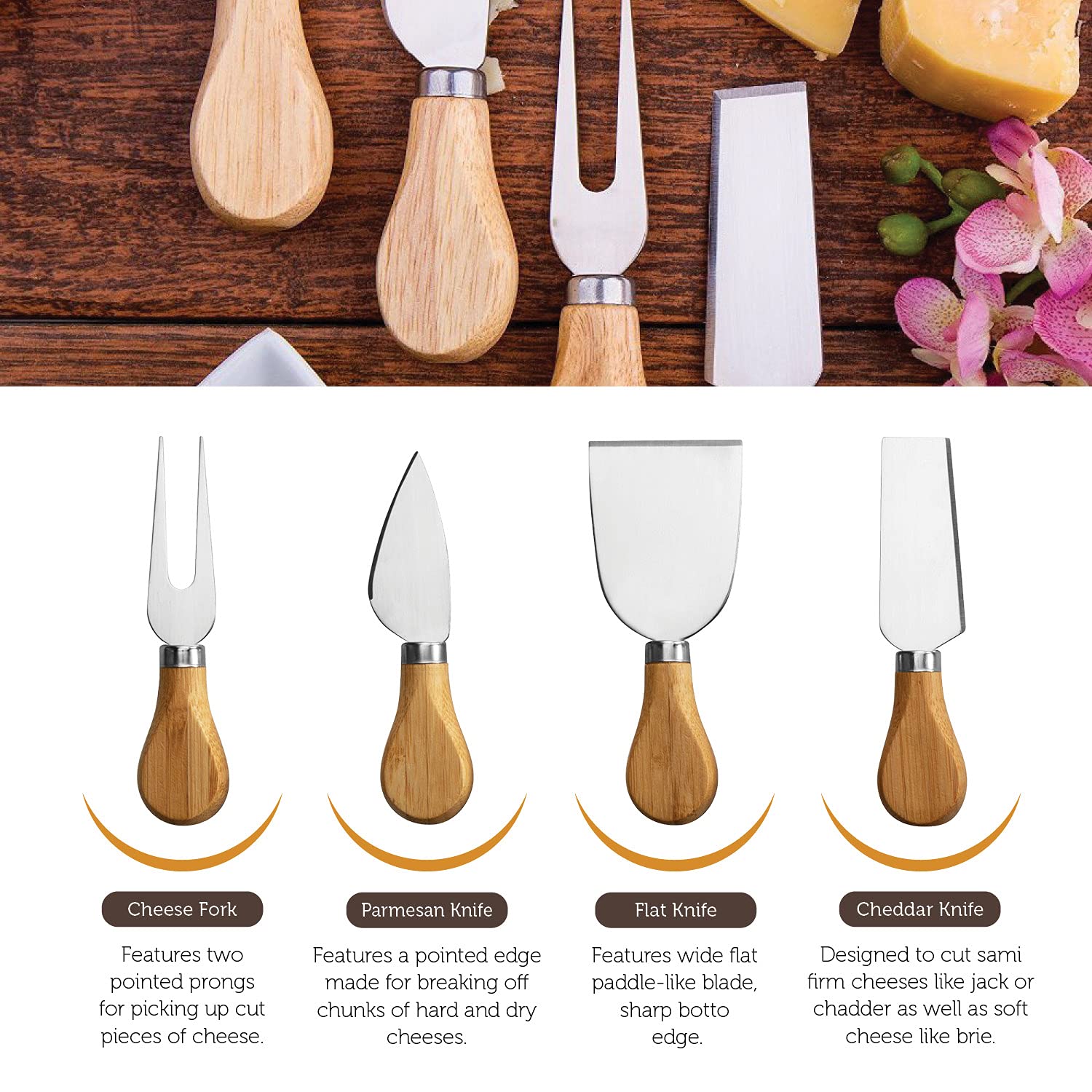 Bambüsi tablero charcutería regalo ideal para bodas o casa