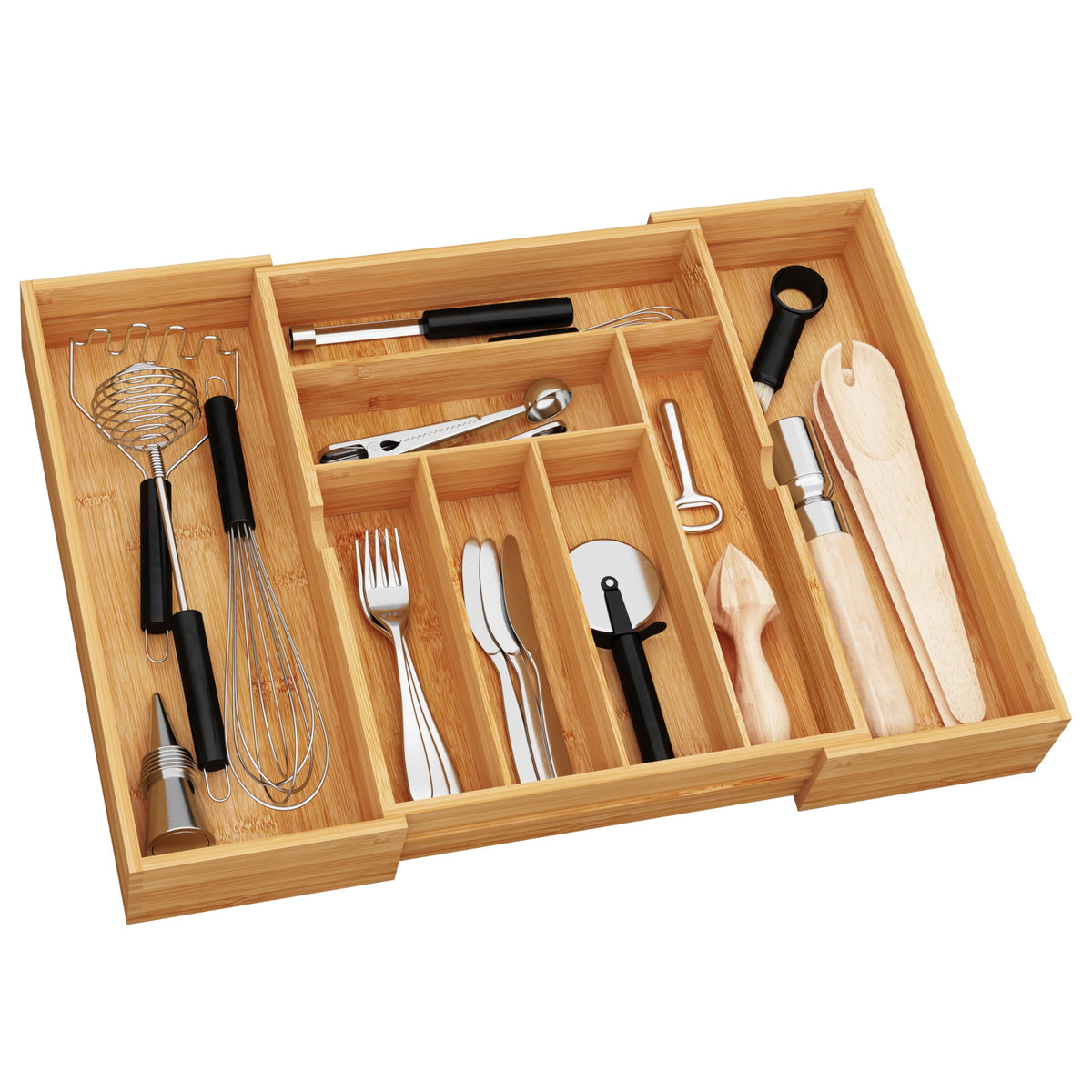 BAMEOS organizador cajon extensible de 3 pulgadas para ordenar utensilios