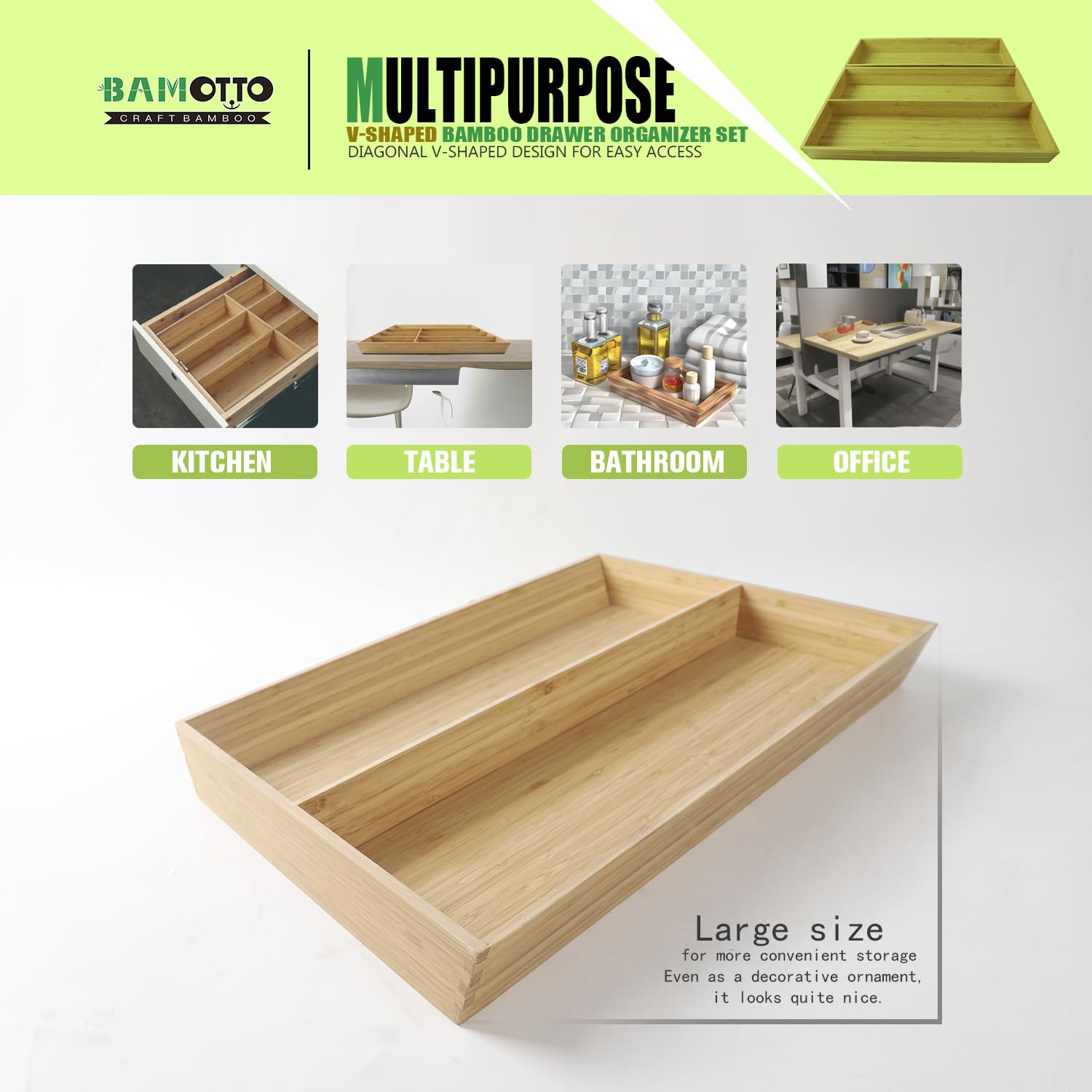 BAMOTTO CRAFTBAMBOO facilita limpieza rápida, basta con paño húmedo.