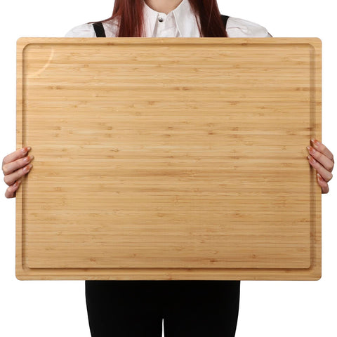 BAMOTTO CRAFTBAMBOO: tabla de corte 24x18 con mango estable para grandes preparaciones.