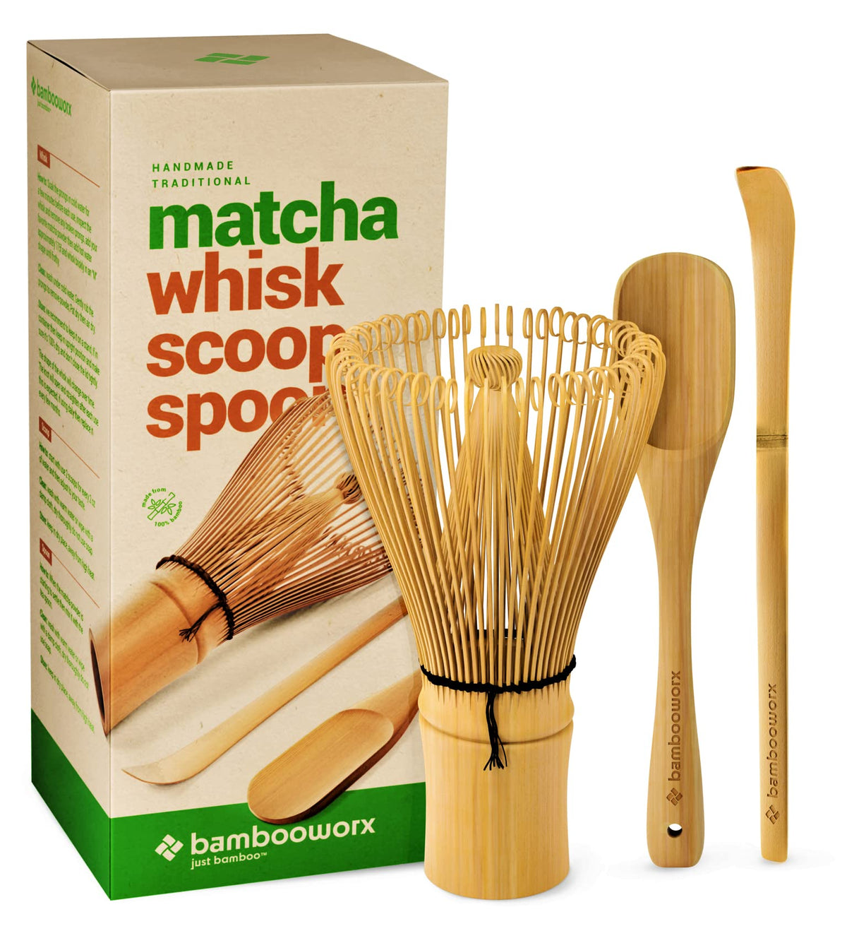 BAMBOOWORX batidor de matcha chasen, crema suave y espumosa