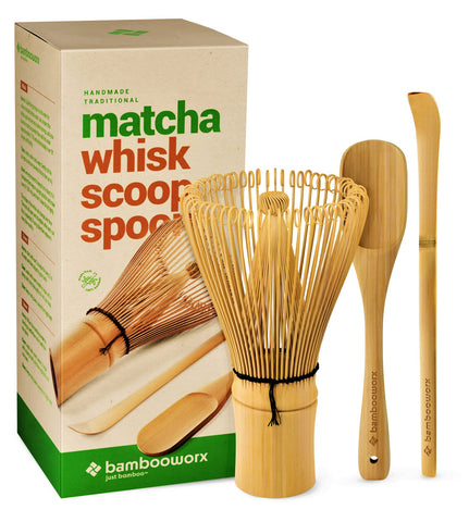BAMBOOWORX batidor de matcha chasen, crema suave y espumosa