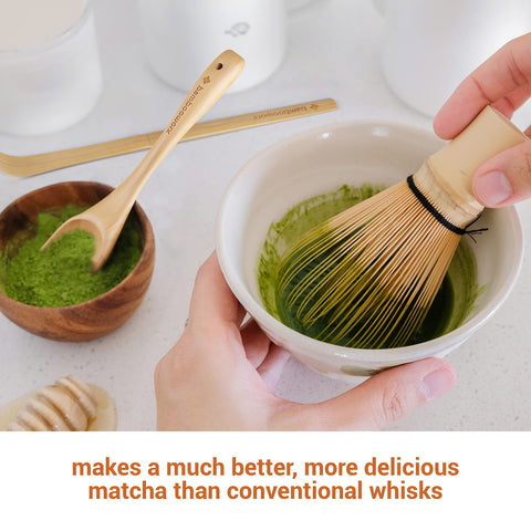 BAMBOOWORX conjunto de matcha en estuche, regalo elegante