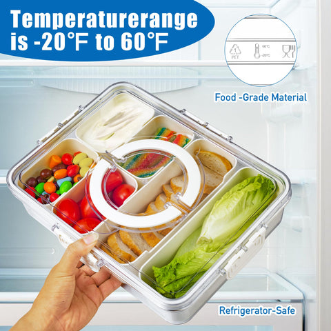 Bandesun bandeja para frutas y frutos secos, permite servir variedad sin mezclar sabores.