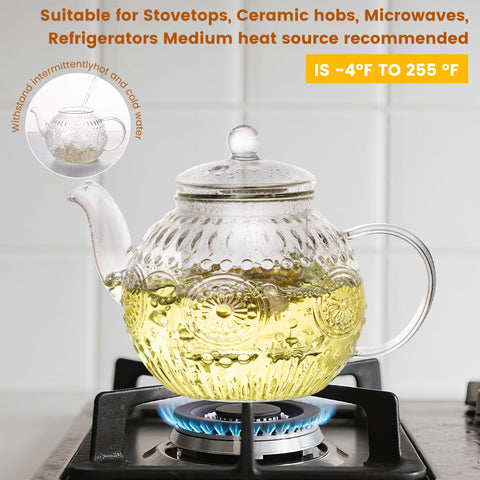 Bandesun vidrio borosilicato resistente al calor para infusión clara