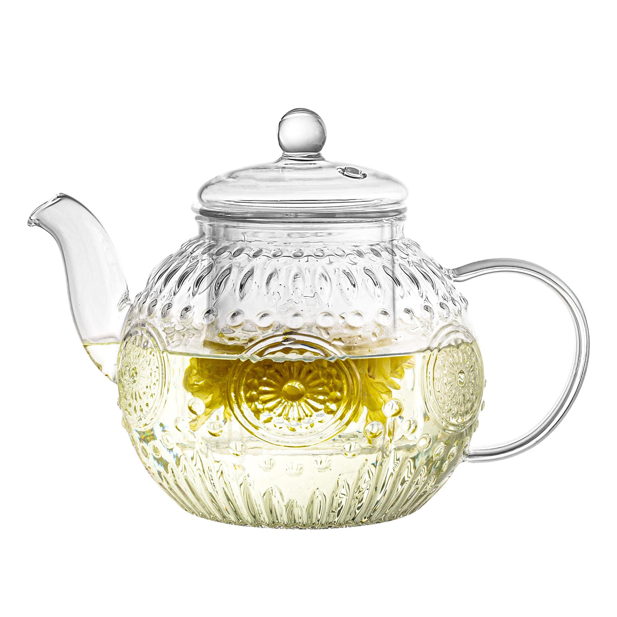 Bandesun tetera cristal clasica con infusor desmontable para tés de hojas sueltas