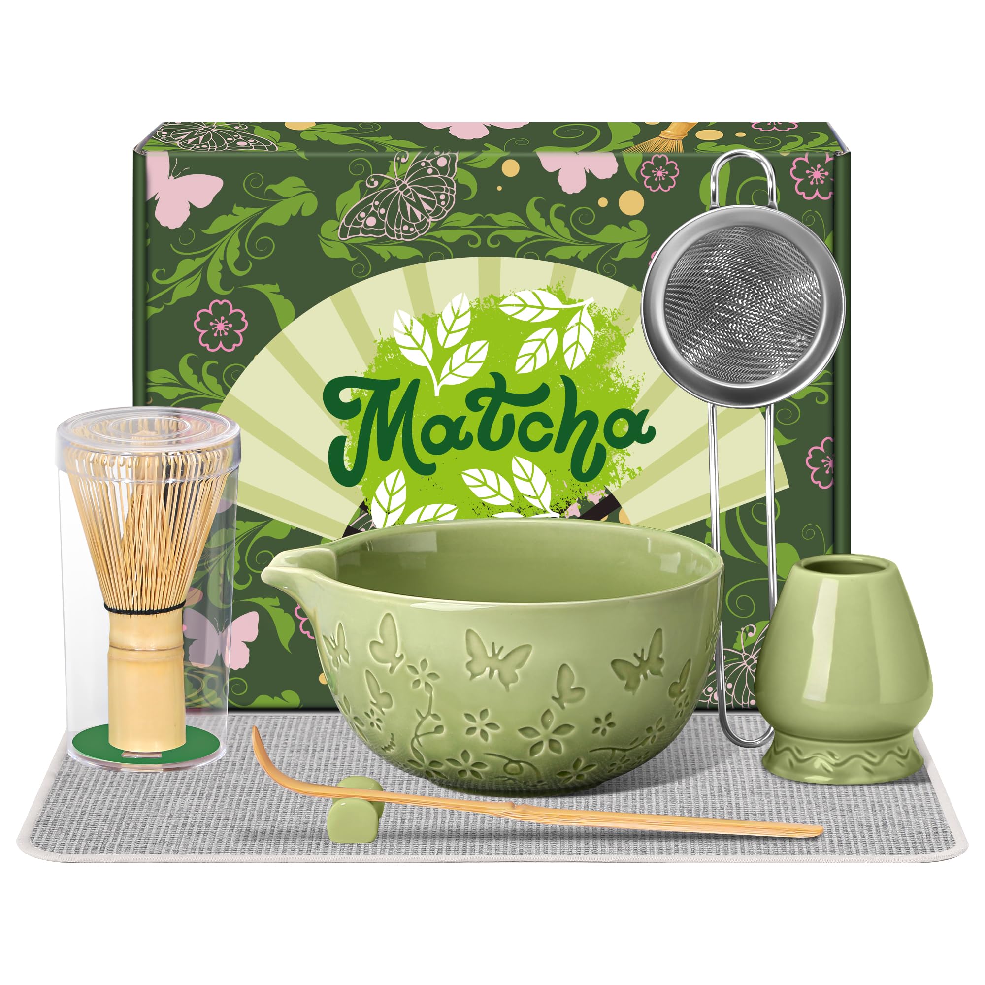 Bandiction tazón cerámico para matcha, acabado suave y fácil limpieza.