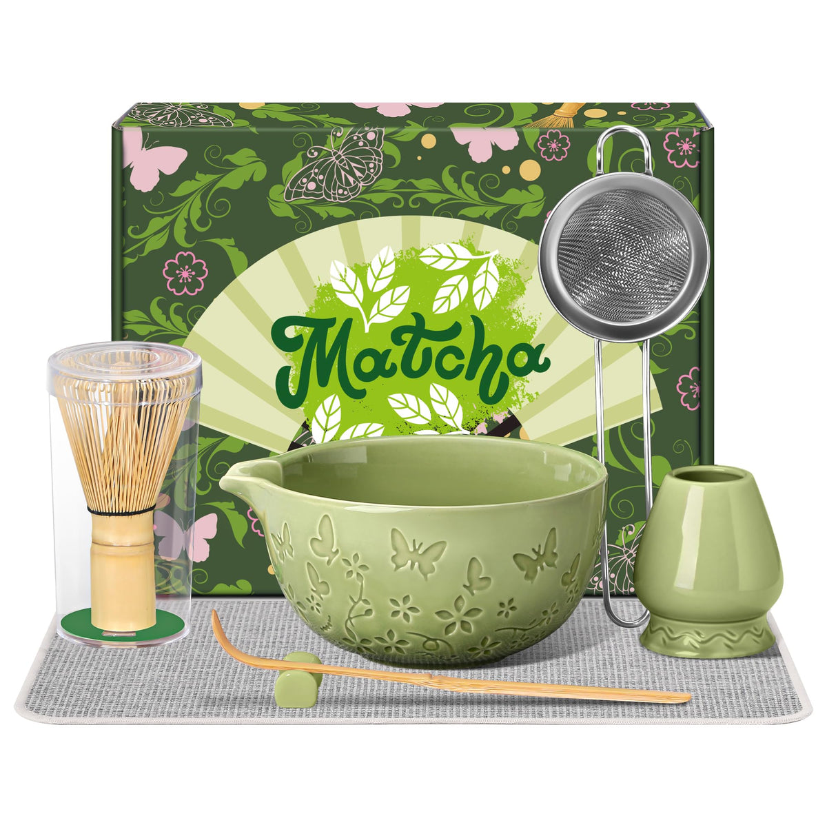 Bandiction tazón cerámico para matcha, acabado suave y fácil limpieza.